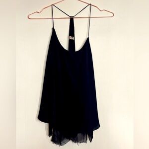 Intimately (Free People) strappy 2-layer tank (black, XS)
